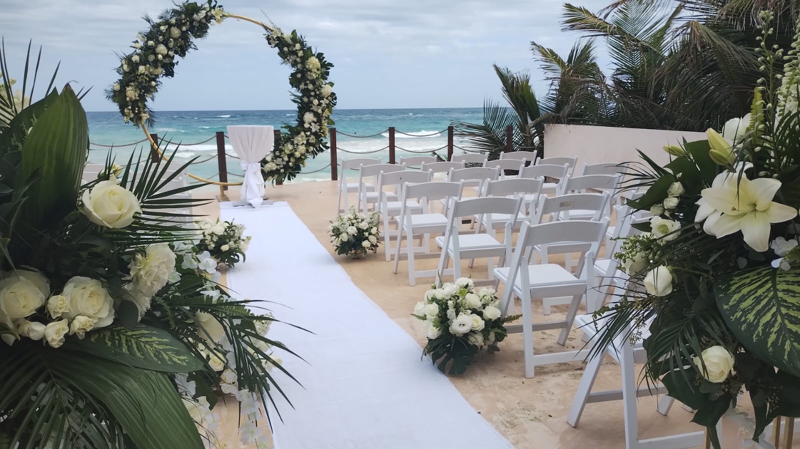 Elegant setup of destination wedding 